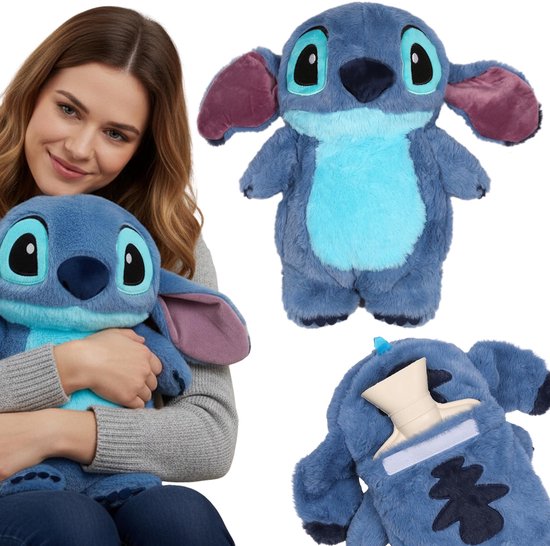 Bouillotte Disney en peluche mignonne – Stitch, Winnie l’Ourson.