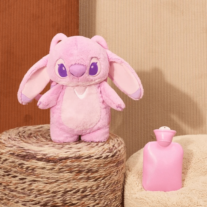 Bouillotte Disney en peluche mignonne – Stitch, Winnie l’Ourson.